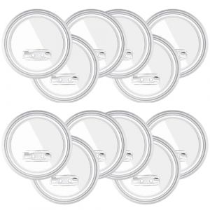 JEXOWIQ 12 pcs badge personnalisable,Badges Personnalisés 58mm Faire Ses Badges Transparent en Acrylique Main DIY Badges avec épingle Sans Machine et avec Papier à Imprimer pour DIY Porte-Nom (GUO  ZEXIAO UK STORE, neuf)