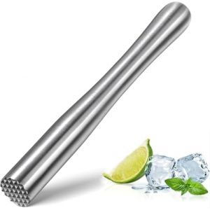 YSTrillion Pilon à Glace,22.5 cm Pilon à Cocktail en Acier Inoxydable,Pilon à Cocktail De Bar pour Concasser des Glaçons Mojito Cuisine Bar Restaurant (YSTrillion, neuf)