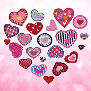 THATSRAD 22 PCS Patch Coeur Thermocollant 2-6cm Patch Coeur a Coudre Mini Ecussons Thermocollants Mini Patch Thermocollant Coeur pour T-shirts Pantalons Pulls Gilets Chapeaux (NOISY ADRENALINE, UNIPESSOAL LDA, neuf)