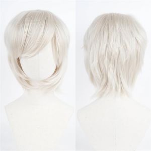 Perruque Bang universelle de 30 cm/11,8 pouces, perruque de cheveux courts superposés for Cosplay, usage quotidien, style de fête(Gold-7) (LEDUODUO, neuf)