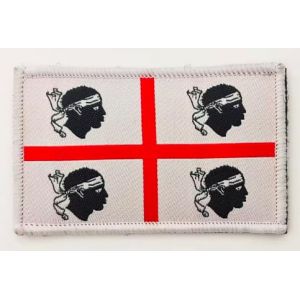 Patchs brodés drapeau Sardaigne - Écusson de la Sardaigne brodé - Patchs Sardaigne brodés - Patchs Sardaigne Militaires, Patch Sardaigne (Sardaigne) (Pandidui23, neuf)