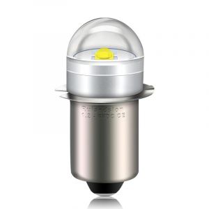 Ruiandsion Ampoule LED de rechange P13.5S pour randonn&eacute;e, camping, 1 V-5 V, 2 V, 3 V, 4 V, 2525 1SMD 3D, puces LED, lampe torche de rechange, lampe de travail d'urgence, blanc, 1 pi&egrave;ce (Ruiandsion, neuf)