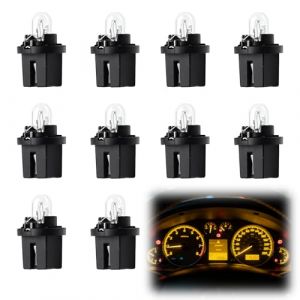10pcs Ampoule LED Voiture, T5 B8.5D- 2W 12V, Ampoule Tableau de Bord Voiture LED Connect&eacute;e, Ampoule Voiture pour Tableau de Bord et Poste de Contr&ocirc;le (HaoKongDaCheng, neuf)