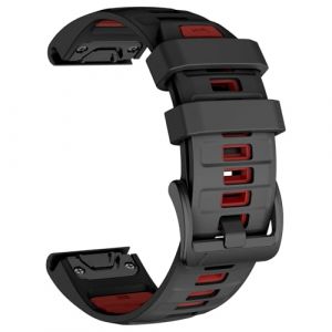 MYSNBKN 22MM QuickFit Watch Band pour Fenix 8 47mm/Fenix 7 Pro/Fenix 7/Fenix 6 Pro/Fenix 6/Fenix 5 Plus/Fenix 5/Epix Pro 47mm/Fenix E, 22mm Silicone QuickFit Band pour Forerunner 965/955/945/935 (MYSNBKN-FR, neuf)