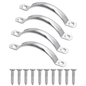 IPNSDON Paquet de 4 boutons de porte d'armoire, boutons de meubles, boutons d'armoire, boutons de tiroir, boutons de cuisine, acier inoxydable avec vis, large application (guoyuxindeouzhoudianpu, neuf)