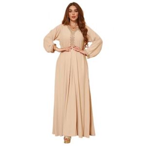 Djellaba Femme qualit&eacute; Premium - Caftan Femme 1 pi&egrave;ce - Sublime djellaba Portable comme Une Abaya Femme, Une Robe Kabyle ou Un Caftan marocain - S (10RG, neuf)