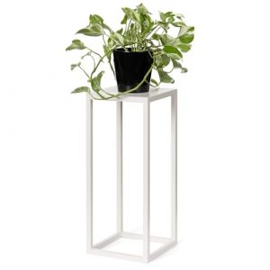 LAMO Manufaktur Support plantes en m&eacute;tal ivoire 48 cm | Pi&eacute;destal pour plantes interieur dans salon, chambre &agrave; coucher | &Eacute;tag&egrave;re moderne &agrave; fleur de mariage, socle pour sculpture, d&eacute;coration (Jumbo-Shop, neuf)