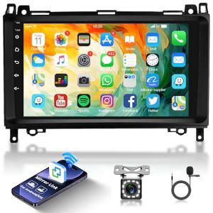 1G+32G Android 13 Autoradio 2 Din pour Mercedes Benz A/B/V Class W169 W245 B160 B170 B180 B200 W639 Vito Viano W906 Sprinter 9 Pouces Autoradio avec GPS Navi WiFi Bluetooth FM/RDS/SWC Caméra de Recul (Rimoody Direct, neuf)