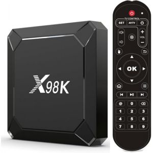 Boîtier TV Android 13.0 Android TV Box X98K 4GB RAM 32GB ROM RK3528A CPU Quad Core Arm Cortex A53 Android Box Support 2.4/5.0GHz WiFi6 BT5.X 4K 100M Ethernet USB 3.0/2.0 TV Box Android (Xinuna, neuf)