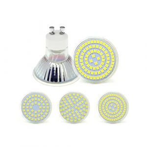 ruehalf Ampoule LED E27 GU10 MR16, Lampe Spot 110v 220v 4w 6w 8w, Remplacement de Lampe halogène en Cristal 60W 80w 3000K 4000K 6000K, 4 pièces (Color : Warm White 3000k, Size : 220V MR16_6W) (PTG Merchant, neuf)
