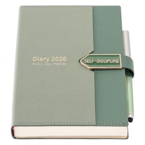 Mljtoyo Agenda quotidien A5 2026, Agenda de productivit&eacute; d'une page par jour, de janvier &agrave; d&eacute;cembre (Vert clair, A5) (Creative Life EU Store, neuf)