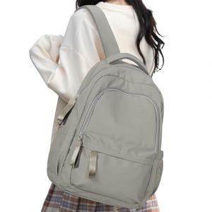 HYC00 Sac &agrave; Dos College Fille Gar&ccedil;ons Ado Sacs a Dos Scolaires Cartable Fille Coll&egrave;ge Sac D'&eacute;cole Unisexe Sacs &agrave; Dos Loisir Backpack Daypacks D&eacute;contract&eacute; Bag College Pack pour Femmes Hommes, Gris (SUNMOP, neuf)