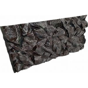 PLASTIKO - Fond d'aquarium 3D I Paroi arrière 150 x 60 cm I Facile à monter et à nettoyer I Pas de collage nécessaire I Sans danger pour les animaux I Marron avec un motif de pierres hautes (Plastiko-Dekor, neuf)