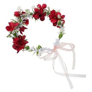 AOKWAWALIY Couronne Tiare Bandeau de fleurs pour femmes Couronne de fleurs Couronne de fleurs Bandeau fille Bandeau fille Accessoires de photographie Couronne de fleurs Couronne de cheveux (Telinei, neuf)
