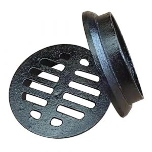 YCXLAXHH Grille Evacuation Eau Exterieur en Fonte, Rond Caniveau Exterieur, Convient aux Sols en Béton, aux Jardins, aux Allées et aux Garages(20 cm/8 in) (rongjieshishang, neuf)