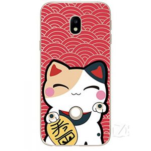 NOVAGO Compatible avec Samsung Galaxy J3 2017 J330 Coque Souple Anti Choc avec Impression (1 Coque, Chat) (NOVAGO-Vendeur PRO français, neuf)