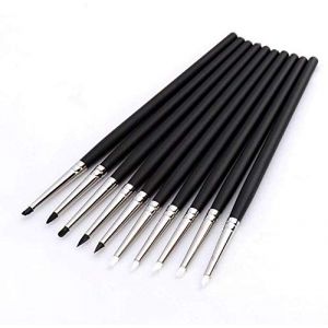Lot de 5 pinceaux dentaires en résine composite de ciment en porcelaine, en silicone pour dents (fangfang store, neuf)