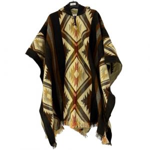 Gamboa Premium Alpaga Laine Poncho Homme Mexicain Polaire Manteux Automne Hiver (Gamboa Worldwide, neuf)