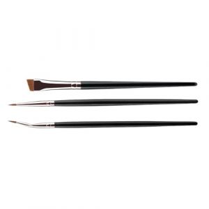Lot de 3 pinceaux de maquillage coud&eacute;s pour eyeliners faciles &agrave; utiliser pour les d&eacute;butants et les experts dans la cr&eacute;ation de lignes tendance (Fuxingsheng, neuf)