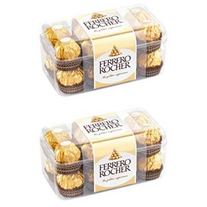 Ferrero Rocher Chocolat - 16 pi&egrave;ces, 200 g (2 Ferrero 16 pi&egrave;ces, 200 g) (ROKI SHOP, neuf)