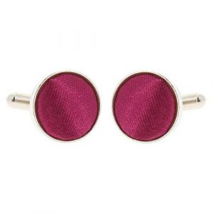 Boutons de Manchette Violet fushia pour Homme - Accessoire Poignet Chemise et Veste de Costume - Mariage, Cérémonie (cravateSlim FR, neuf)