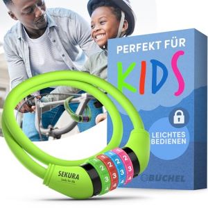 Büchel Antivol vélo enfants I Coloré et sans clé I Antivol à combinaison vélo, accessoires vélo enfants, antivol vélo enfants accessoires vélo enfants (KLB Trade GmbH, neuf)