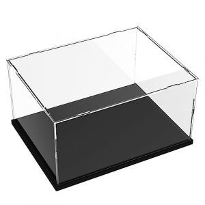 DuvinDD Vitrine Transparente en Acrylique pour Collection Lego Friends Serie TV 21319 pour Machine a ecrire- Base Noire 30x40x20 cm - Protection Contre la Poussière pour Collectionneurs de Maquettes (Duvinin, neuf)