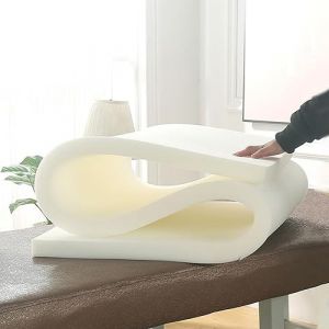 LXJDDLD Surmatelas pour Table De Massage 3/4,5/5/6,5cm,Rembourrage De Lit Spa avec Trou Respiration,Matelas en Mousse &Agrave; M&eacute;moire De Forme pour Lit De Salon Beaut&eacute;,&Agrave; T&ecirc;te Carr&eacute;e,White 3cm,80x185cm (JingJieZuBaiHuoJingXiaoBu, neuf)