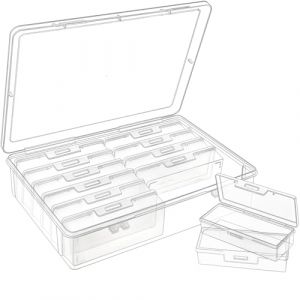 DARUITE Boite Rangement Plastique, Lot de 13 Petite Boite Plastique, Petite Boîte de Rangement Transparente Boite pour Perles, Boucles Doreilles, Outils, Crochet de Pêche (DFT TECHNOLOGY CO, neuf)