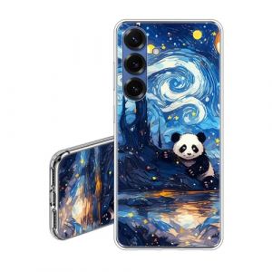 JEZSTHAI Coque Compatible avec Samsung Galaxy S25+ / S25 Plus Housse Silicone TPU Transparente Souple Antichoc,&Eacute;tui de Protection avec Motif Dessin Esth&eacute;tique,Panda (KARSTHAI, neuf)