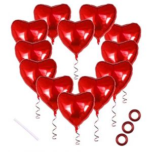 Ballon coeur, 30 pcs Ballon Coeur Rouge H&eacute;lium,Ballons de Fleuret en Forme de Coeur pour la f&ecirc;te, Anniversaire, Saint Valentin, Mariage, fian&ccedil;ailles, f&ecirc;te des m&egrave;res d&eacute;coration romantique (Dongguanshikangdayiliaoshebeiyouxiangongsi, neuf)