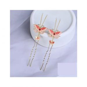Épingle à cheveux Épingle à cheveux papillon, bâton de cheveux de Style ancien, ornement de coiffure, accessoires for cheveux, épingles à cheveux, pinces à griffes for cheveux épais Épingle à cheveux (zhenshanyi, neuf)