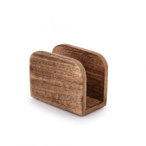 Samhita Burning Finish Porte-serviettes en bois de manguier pour cuisine, distributeur de serviettes en papier, maison, fête, restaurant, hôtel, café, bar (14 x 6,3 x 10,2 cm) (Samhita., neuf)