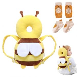 Bambebe Bébé Protection de la Têt Securite Casque Bebe Anti Choc Protection Baby Head Protector Casque Protection Bébé Protection Tête Enfant Sac à Dos Tout-Petits(Abeille) (Aling2020, neuf)