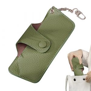 Sac &agrave; lunettes | Porte-lunettes,&Eacute;tui souple pour lunettes de soleil &agrave; la mode, &eacute;tui mince pour lunettes de soleil, sac &agrave; lunettes en cuir de vachette avec couche sup&eacute;rieure avec cha&icirc;ne (Dalea, neuf)