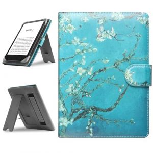 HoYiXi &Eacute;tui Universel pour 6-6.8'' Kobo/Pocketbook/Tolino/Sony E-Book Reader 6.8" Kindle Paperwhite/6" Nouveau Kindle 2022 & 2019/Kobo Clara HD/Kobo Clara 2E Coque Housse avec Support, Fleur (Somei, neuf)