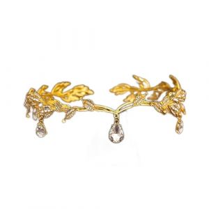 &Eacute;pingle &agrave; cheveux couronne en cristal, accessoires pour cheveux de mari&eacute;e, strass, feuille de larme, diad&egrave;mes, bandeau Frontlet, bijoux de cheveux de mari&eacute;e (石家庄精程贸易商行, neuf)