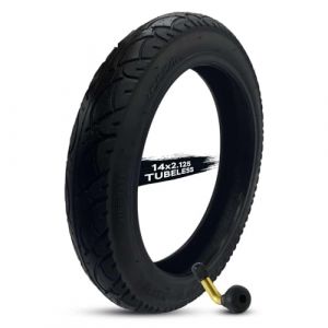 14x2.125 (54-254) Pneu Tubeless Anti-Crevaison pour Vélo Électrique Pliant et Trottinette Électrique, Bande de Roulement Antidérapante, Remplacement Direct pour Roues 14 Pouces (ZXCLTR Tires, neuf)