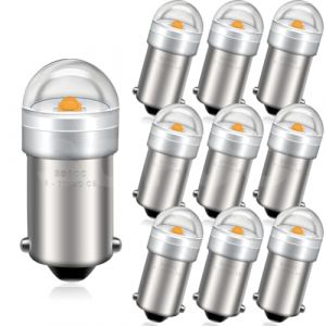 SOFOC BA9S Ampoule LED 6V 12V 24V 6-30V AC/DC 3000K Blanc Chaud BA9 T4W 233 53 Ampoules pour Plafonnier Voiture Coffre Plaque Immatriculation .etc 10pcs (Sofoc-EU, neuf)
