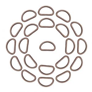 Trimming Shop Lot de 10 boucles durables en métal non soudé pour sac à main, sangle, sac à main, colliers de chien, ceintures, projets de bricolage, 25 mm, cuivre (Trimming Shop, neuf)