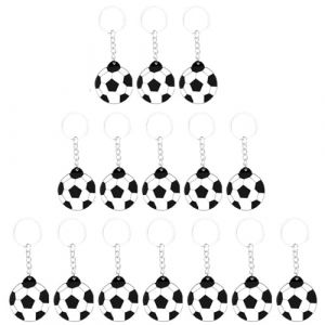 Porte Clef Ballon de Foot,Ensemble de 15 Porte-Clés Anti-Stress de Football,Pvc pour Décoration de Sac à Dos Parfaits pour les Fêtes, l'École ou les Récompenses (ZJZH, neuf)