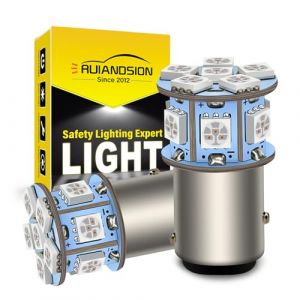Ruiandsion 2pcs 1157 BAY15D Ampoule LED 12V Super Bright 5050 12SMD Chipsets Rouge LED Ampoule de rechange pour Lumi&egrave;re de sauvegarde Feu de recul Feu de freinage, Non-polarit&eacute; (Ruiandsion, neuf)