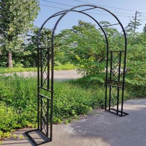 Arche de Jardin en métal, 140cm~340cm de Large Arceau à Rosier, Arche de Rosiers Vigne Mariage,pour Grimper, vignes et Plantes, Mariage, décoration de fête (GENNA HOME, neuf)