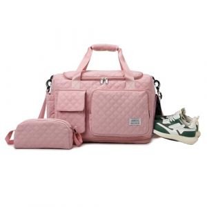 Balakaka 34 L Sac de Voyage avec Petit Sac de 1,5 L, Sac de Sport de Voyage avec Bandoulière Amovible, Imperméable Weekend Sac à Bandoulière avec Compartiment à Chaussures, Rose Bonbon (BESTLINK TECHNOLOGY S.R.L., neuf)