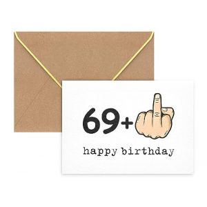 WenmthG - Carte d'anniversaire 70 ans avec enveloppe - Carte d'anniversaire amusante - 69 + 1 - Cadeaux pour femme, homme - Happy Birthday - Cadeaux personnalis&eacute;s (WenmthG Europe, neuf)