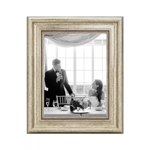 CABBEL Cadre photo 18x24 cm Argent – Style Baroque Vintage – Pour affiches, photos et certificats – Verre acrylique incassable – Élégant & décoratif – Idéal pour salon, bureau ou galerie (Seller4Ever, neuf)