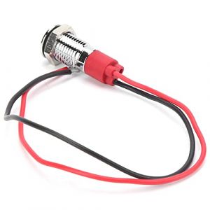 Indicateur &eacute;tanche &agrave; LED 8mm, 3V 5-6V 12V 24V 220V Voyant LED (Rouge), Pas Facile &agrave; Oxyder, &eacute;tanche et Ignifuge (Majuexid, neuf)
