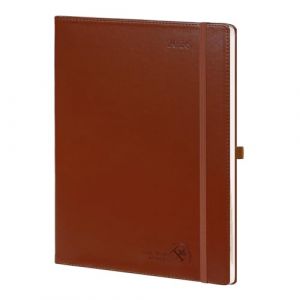 POPRUN Agenda 2026 Semainier A4 Grand Format 29,7 x 21 cm en Fran&ccedil;ais - Couverture Souple en PU Cuir, Intervalles de 15 minutes, D'Jan 2026 &agrave; D&eacute;c 2026, Papier 100 g/m&sup2;, Marron (Time Works Wonders, neuf)