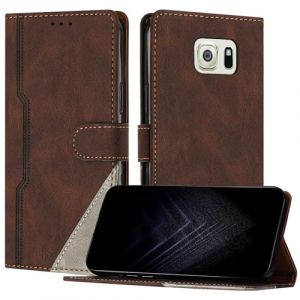 JayModCase Coque pour Samsung Galaxy S6 Edge Plus, Porte Carte Cuir PU Portefeuille avec Fonction Support | Fermeture Magn&eacute;tique | Antichoc |TPU &Eacute;tui pour Galaxy S6 Edge Plus (Marron) (Hailian EU Store, neuf)
