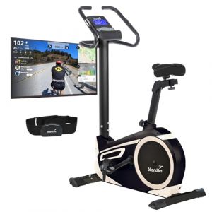 Skandika V&eacute;lo d'appartement Morpheus, 32 Niveaux de R&eacute;sistance, 24 Programmes, Frein Magn&eacute;tique, Velo d appartement, &Eacute;cran LCD, Bluetooth, Kinomap, Masse d'inertie 12KG, Support Tablette, Max 150KG (MAX Trader GmbH, neuf)